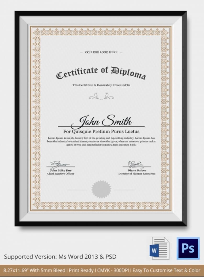 Diploma Certificate Pdf – Yatay.horizonconsulting.co Intended For Ged Certificate Template Download