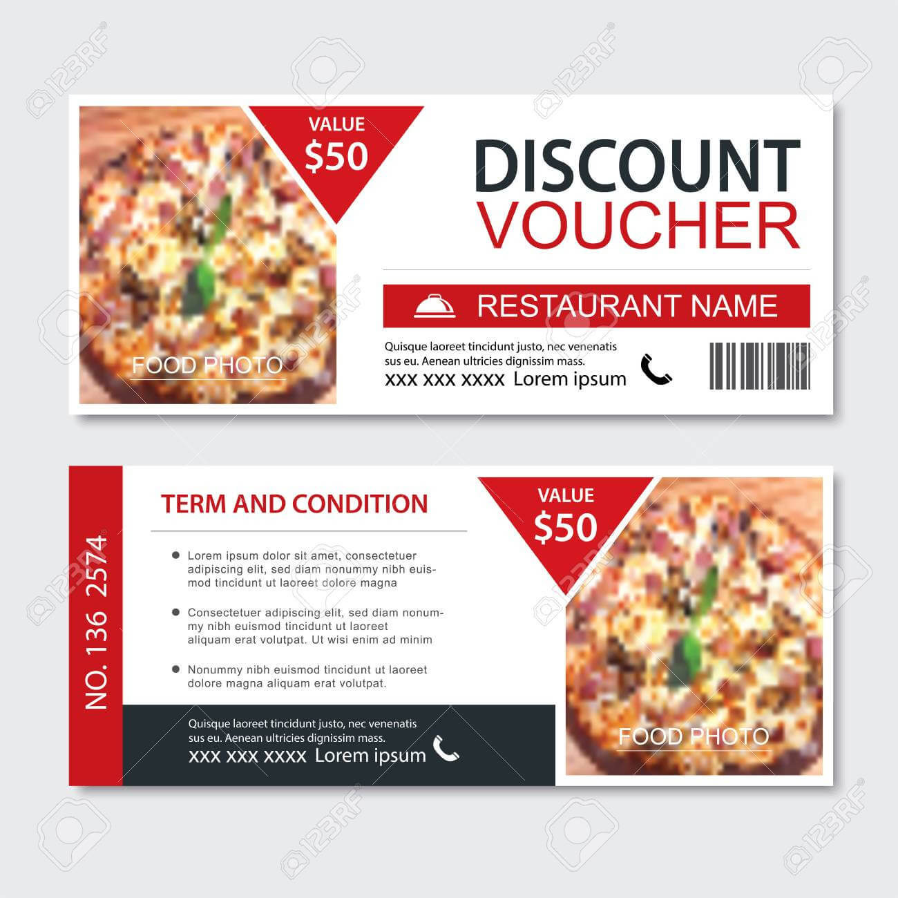 Discount Gift Voucher Fast Food Template Design. Pizza Set. Use.. With Pizza Gift Certificate Template