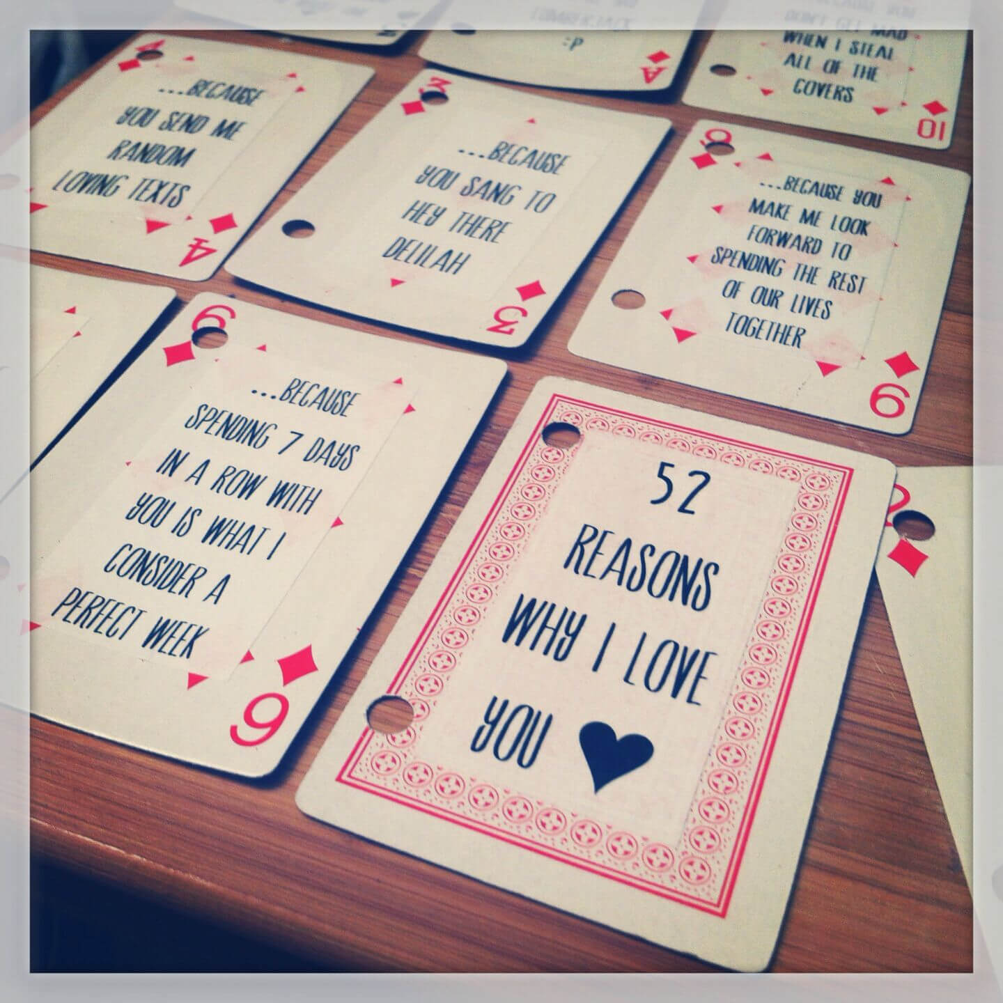 Diy 52 Things I Love About You Deck Cards Gift | Cards For For 52 Reasons Why I Love You Cards Templates