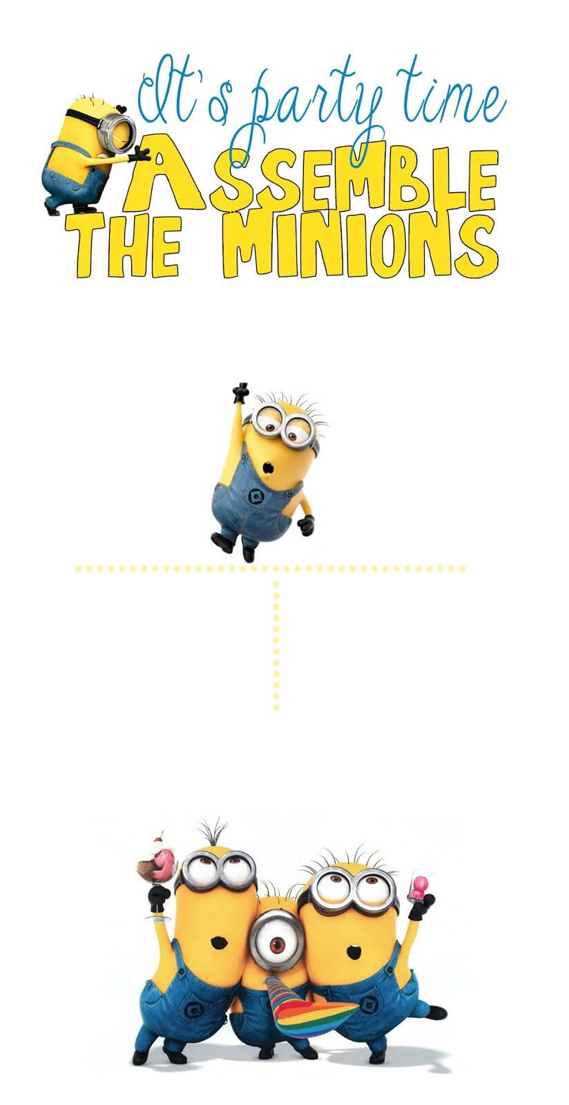 Diy Design Den: Minion Birthday Party With Free Printables Pertaining To Minion Card Template