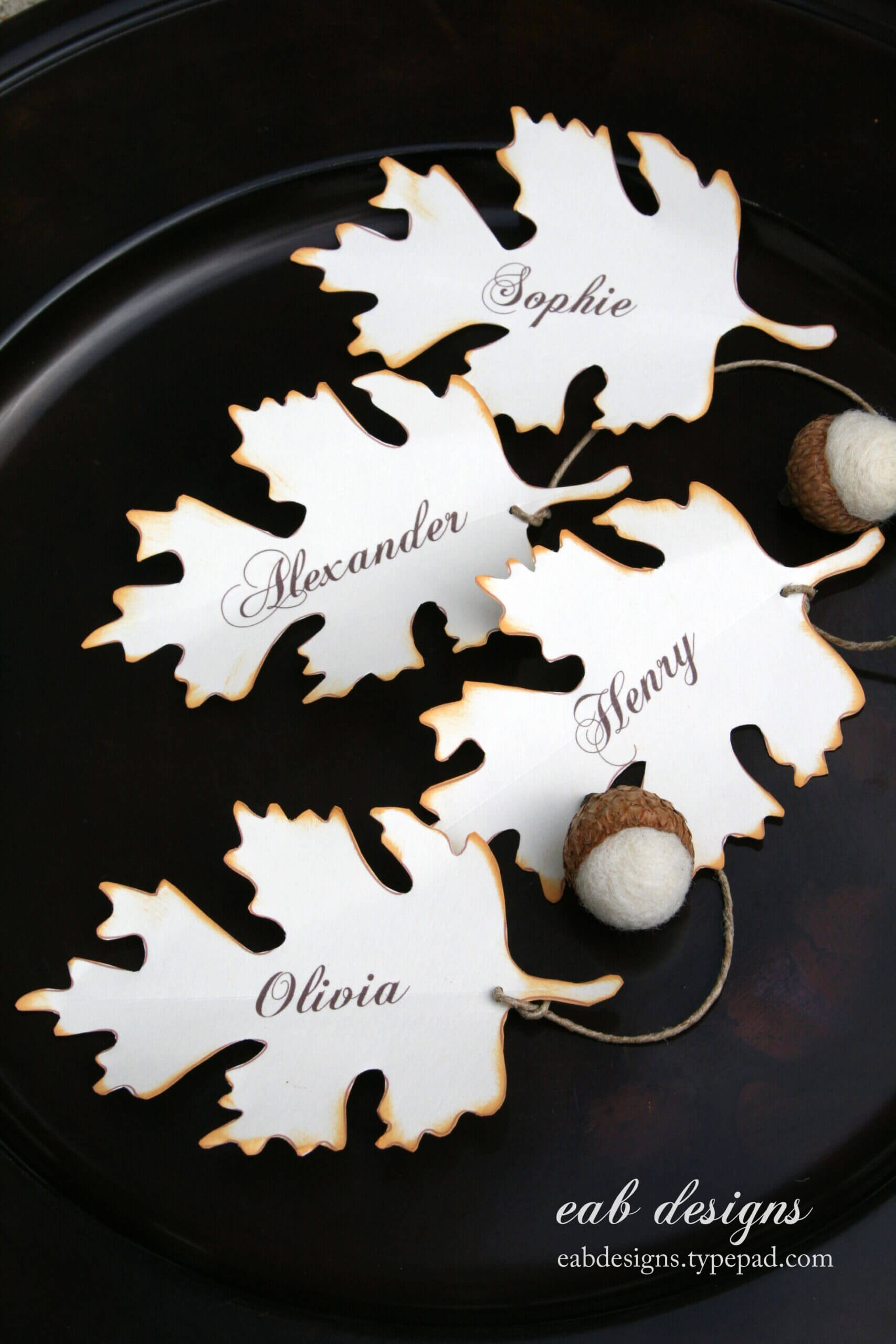 Diy Fall Place Card, Free Printable Download | Thanksgiving In Free Place Card Templates Download