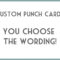 Diy Printable Punch Cards – You Choose Wording. This Is Intended For Free Printable Punch Card Template