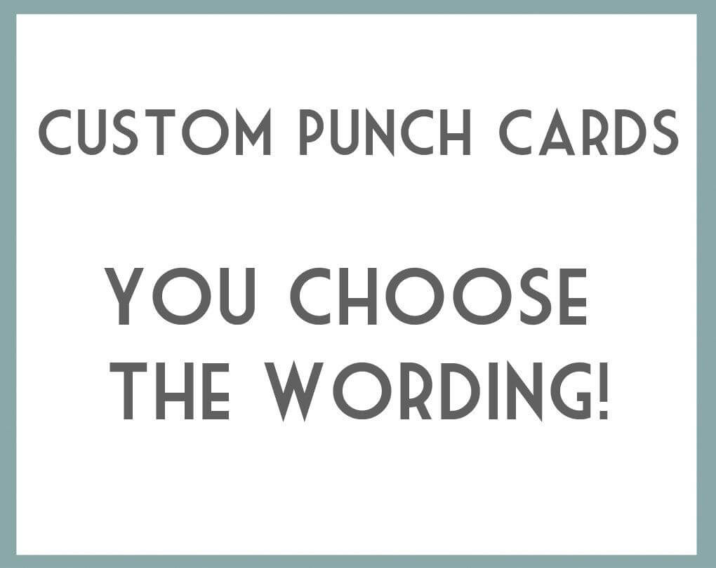 Diy Printable Punch Cards – You Choose Wording. This Is Intended For Free Printable Punch Card Template