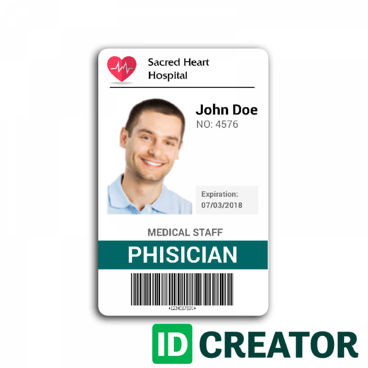 Doctor Id Card #2 | Id Card Template, Badge Template With Doctor Id Card Template