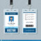 Doctor Id Card. Medical Identity Badge Design Template Stock In Doctor Id Card Template