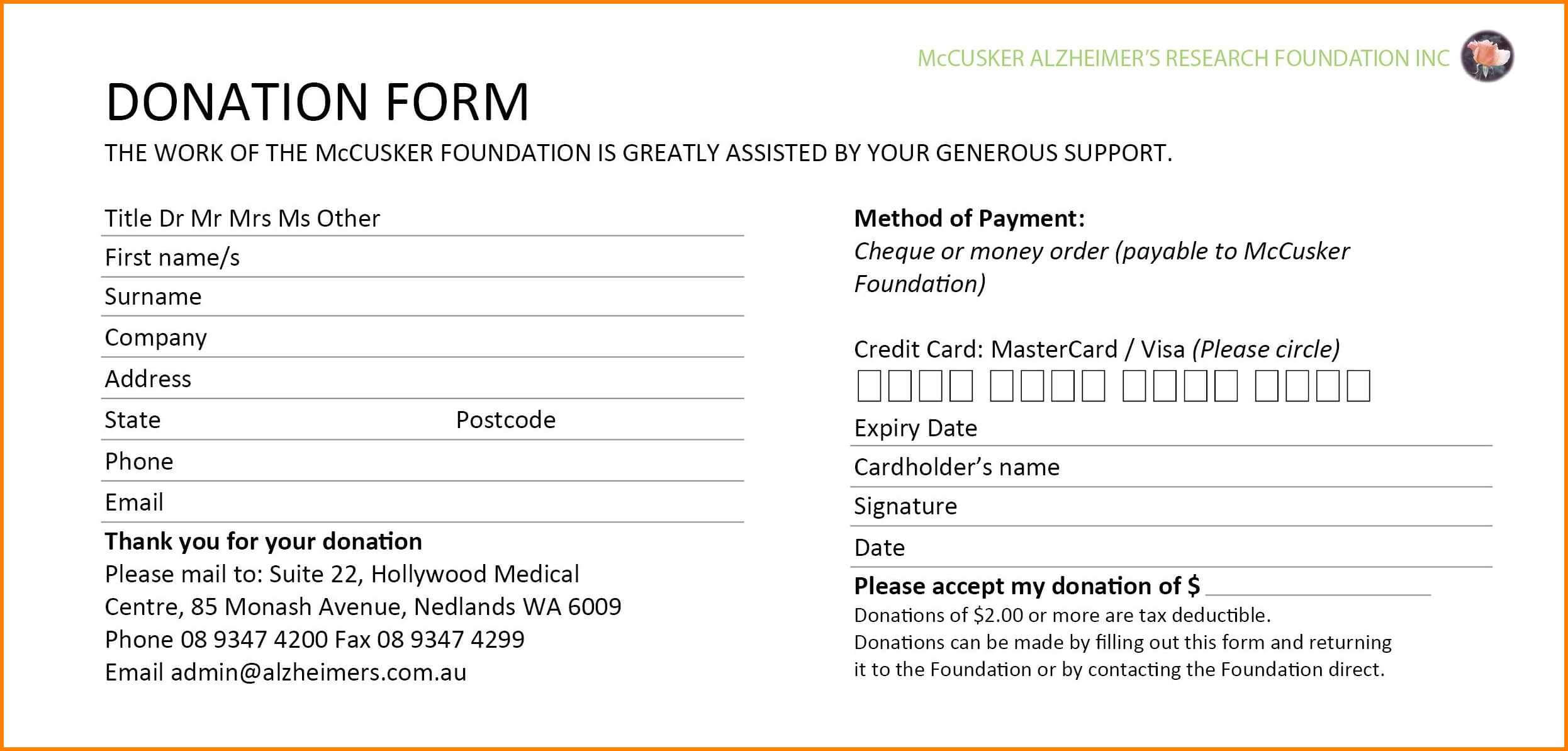 Donation Card Sample – Topa.mastersathletics.co Inside Donation Cards Template