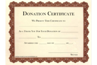 Donation Certificate Template | Certificate Templates throughout Donation Certificate Template