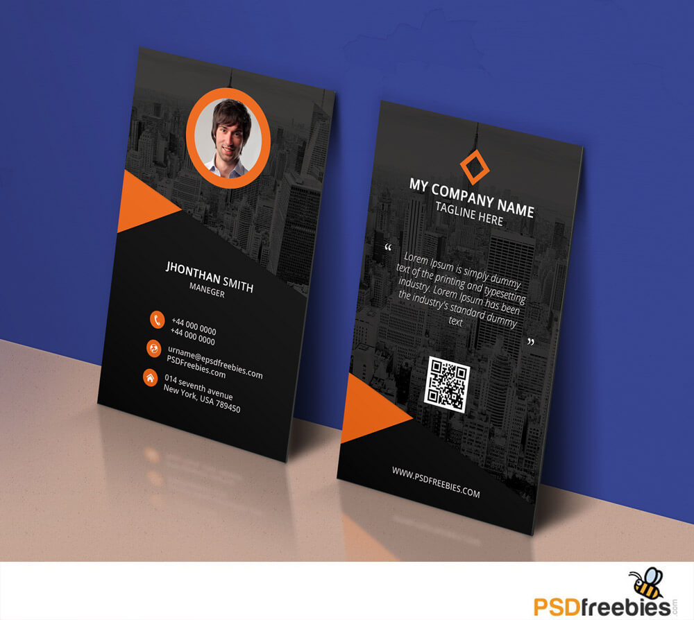 Download Free Black Business Card Psd – Download Psd With Regard To Name Card Template Psd Free Download