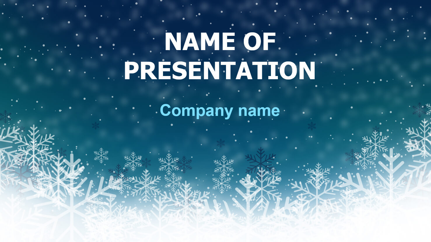 Download Free Deep Snow Powerpoint Template And Theme For Intended For Snow Powerpoint Template