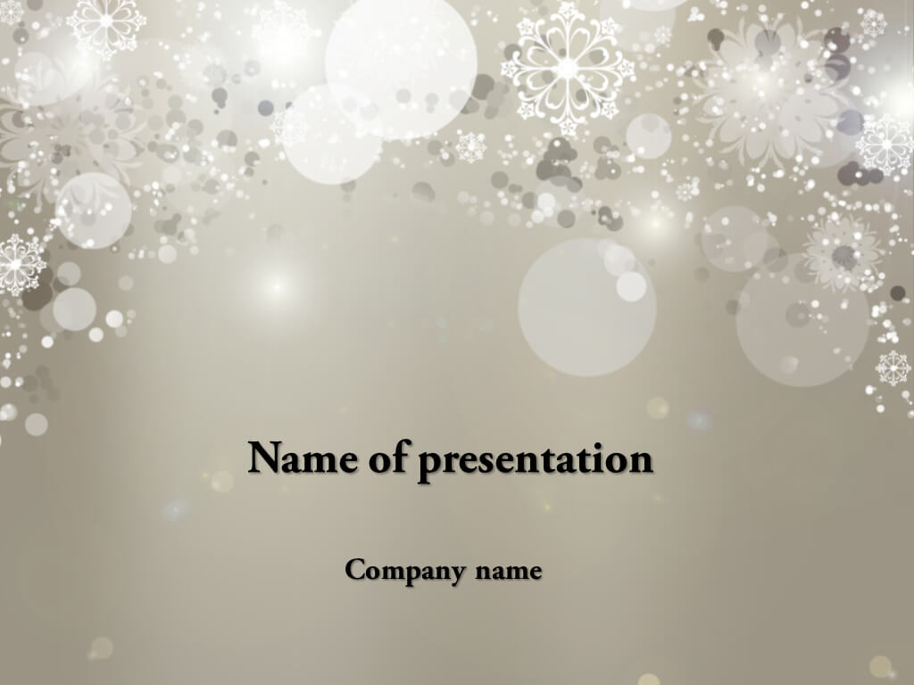 Download Free Falling Snow Powerpoint Template For Presentation Regarding Snow Powerpoint Template