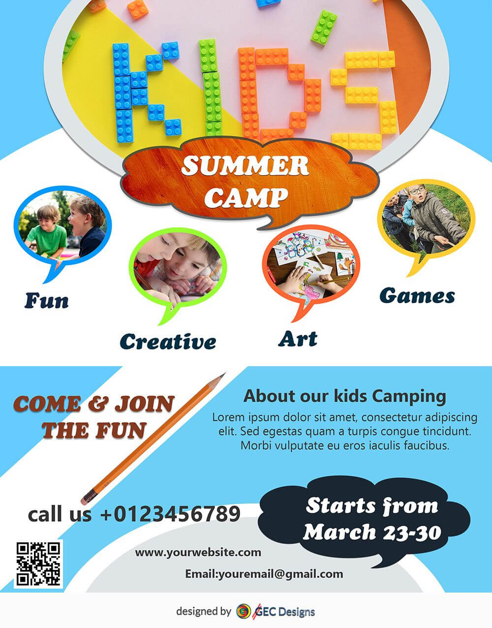 Download Free Flyer Templates | Flyers | Free Flyer Inside Summer Camp Brochure Template Free Download
