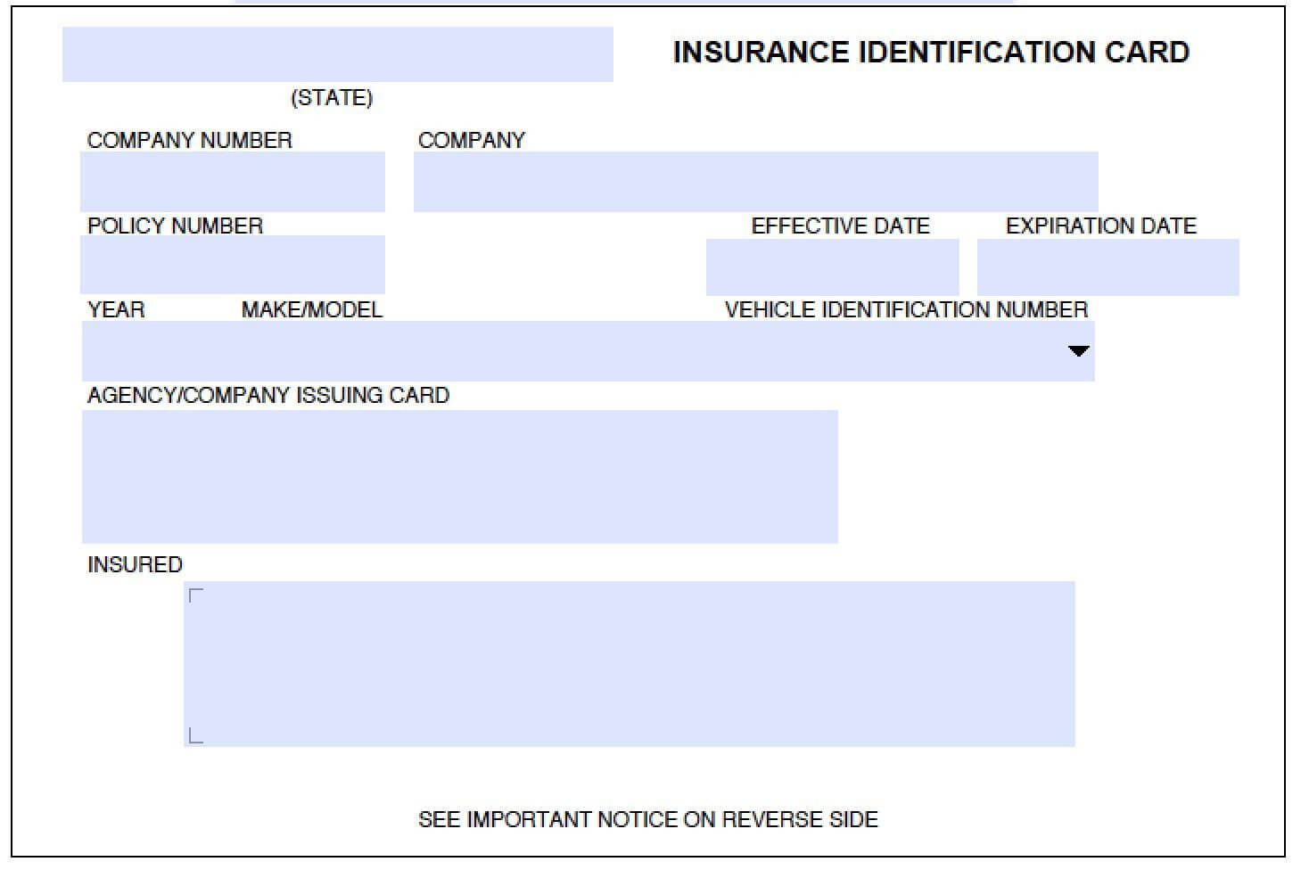 Download (Pdf) | Card Templates Free, Car Insurance Intended For Car Insurance Card Template Download