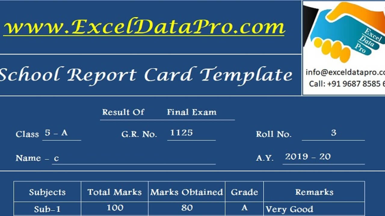 Download School Report Card And Mark Sheet Excel Template Intended For Middle School Report Card Template