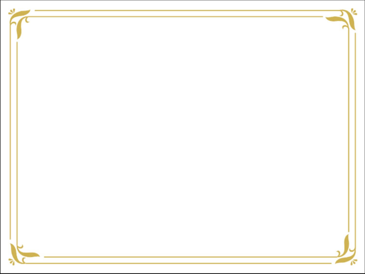 Download Simple Gold Certificate Border Ppt Template From Pertaining To Free Printable Certificate Border Templates