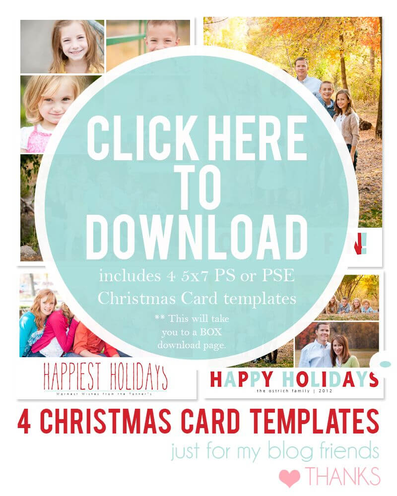 Downloadable Christmas Card Templates For Photos |  Free Regarding Free Photoshop Christmas Card Templates For Photographers