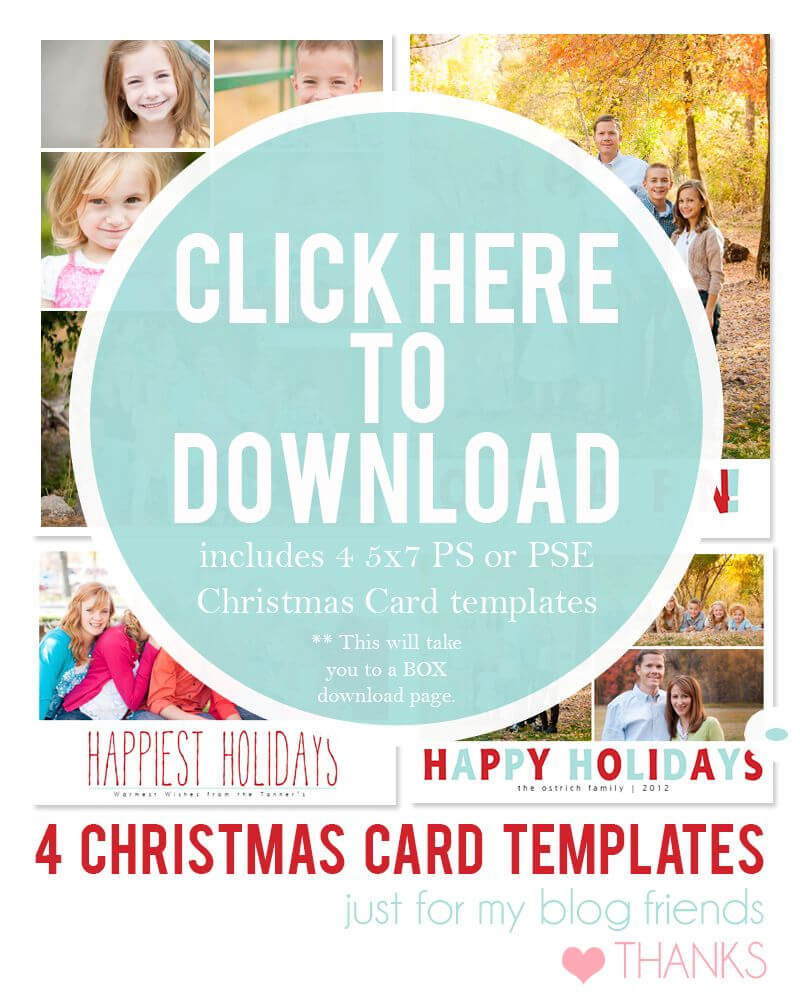 Downloadable Christmas Card Templates For Photos |  Free Within Free Christmas Card Templates For Photographers