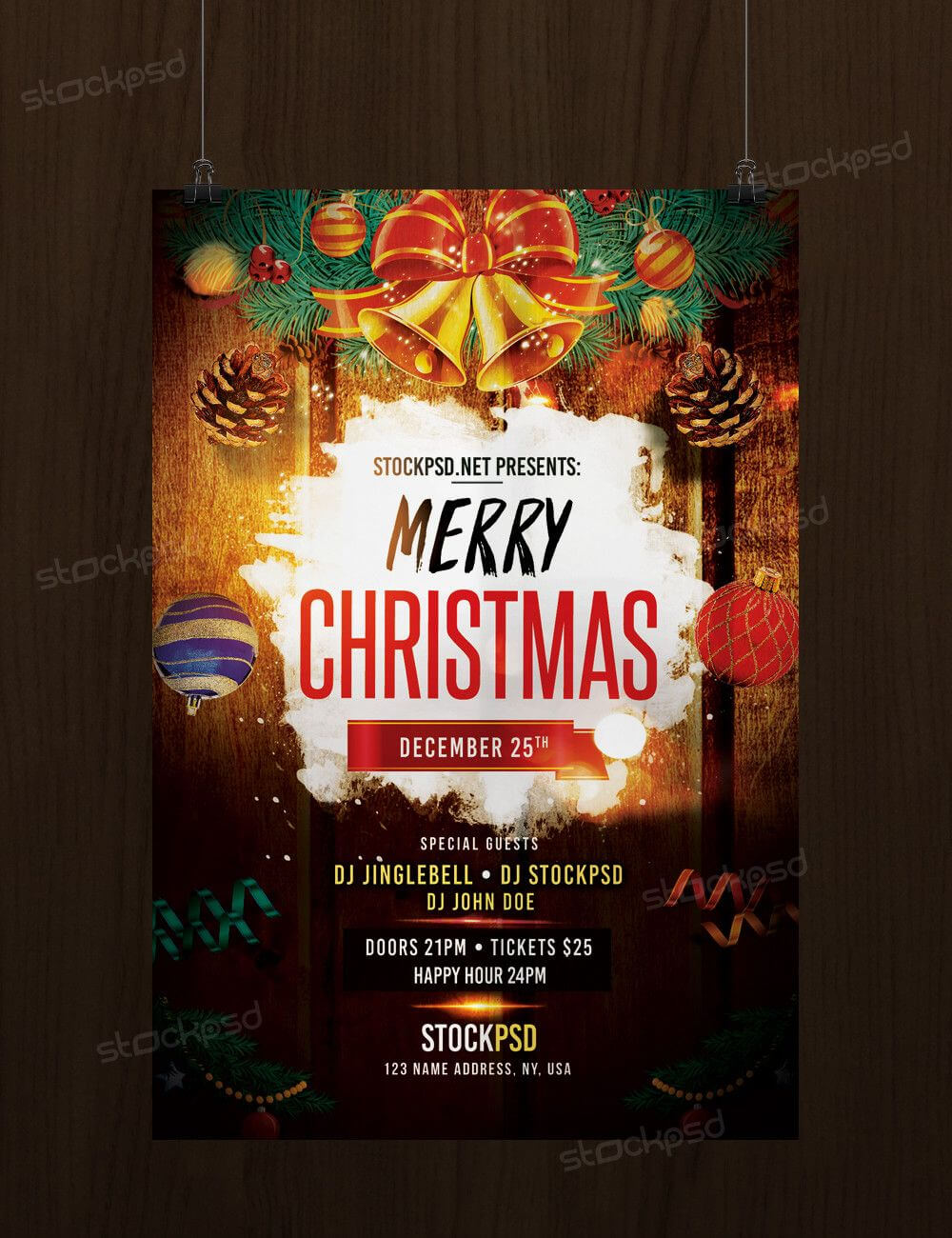 Download+Merry+Christmas+–+Free+Psd+Flyer+Template | Free Inside Christmas Brochure Templates Free