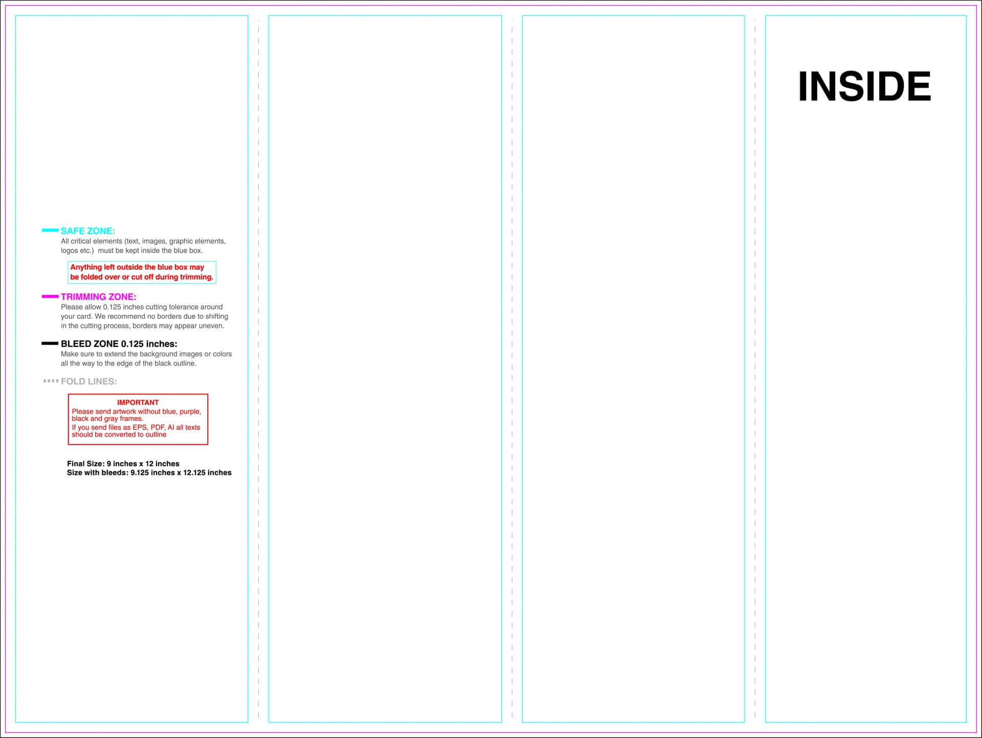 Dreaded Quad Fold Brochure Template Ideas Free 4 Panel Regarding Quad Fold Brochure Template