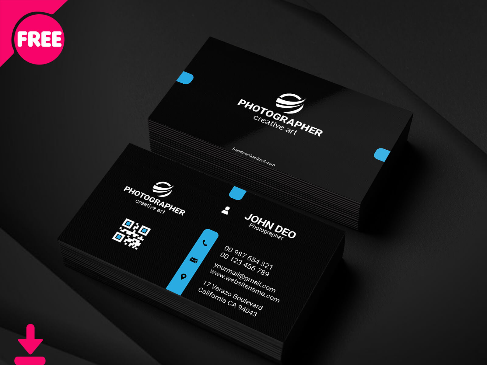 Dribbble – Free Personal Business Card Psd Template Cover Within Free Personal Business Card Templates