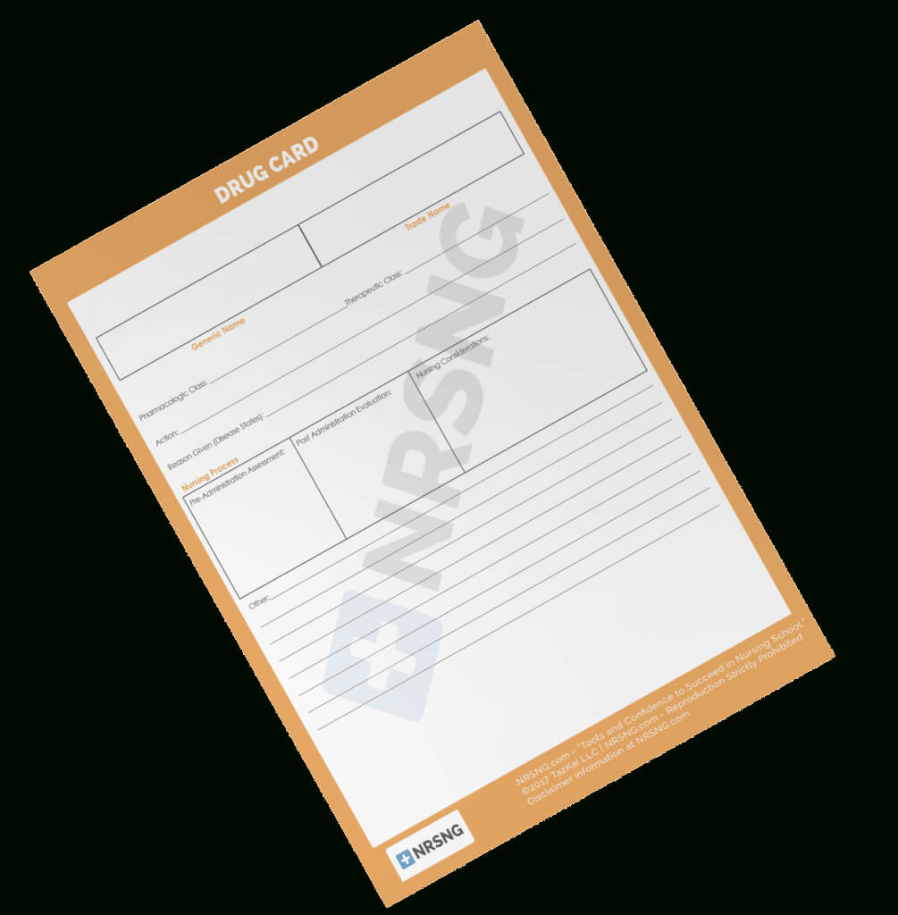 Drug Card Template | Nrsng With Med Card Template