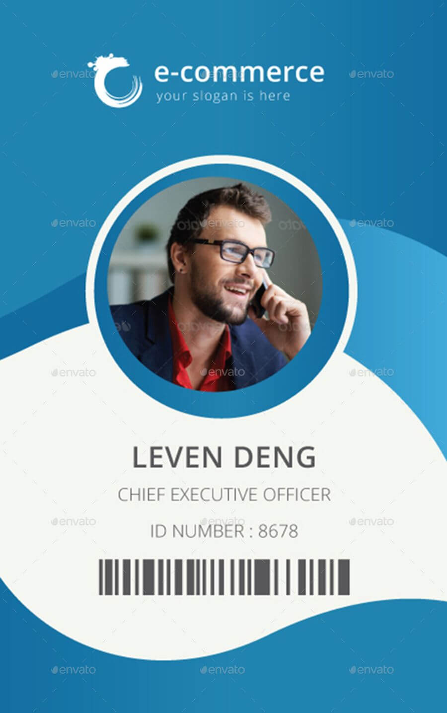 E Commerce Business Office Id Card | Name Card Design, Id Throughout Pvc Id Card Template