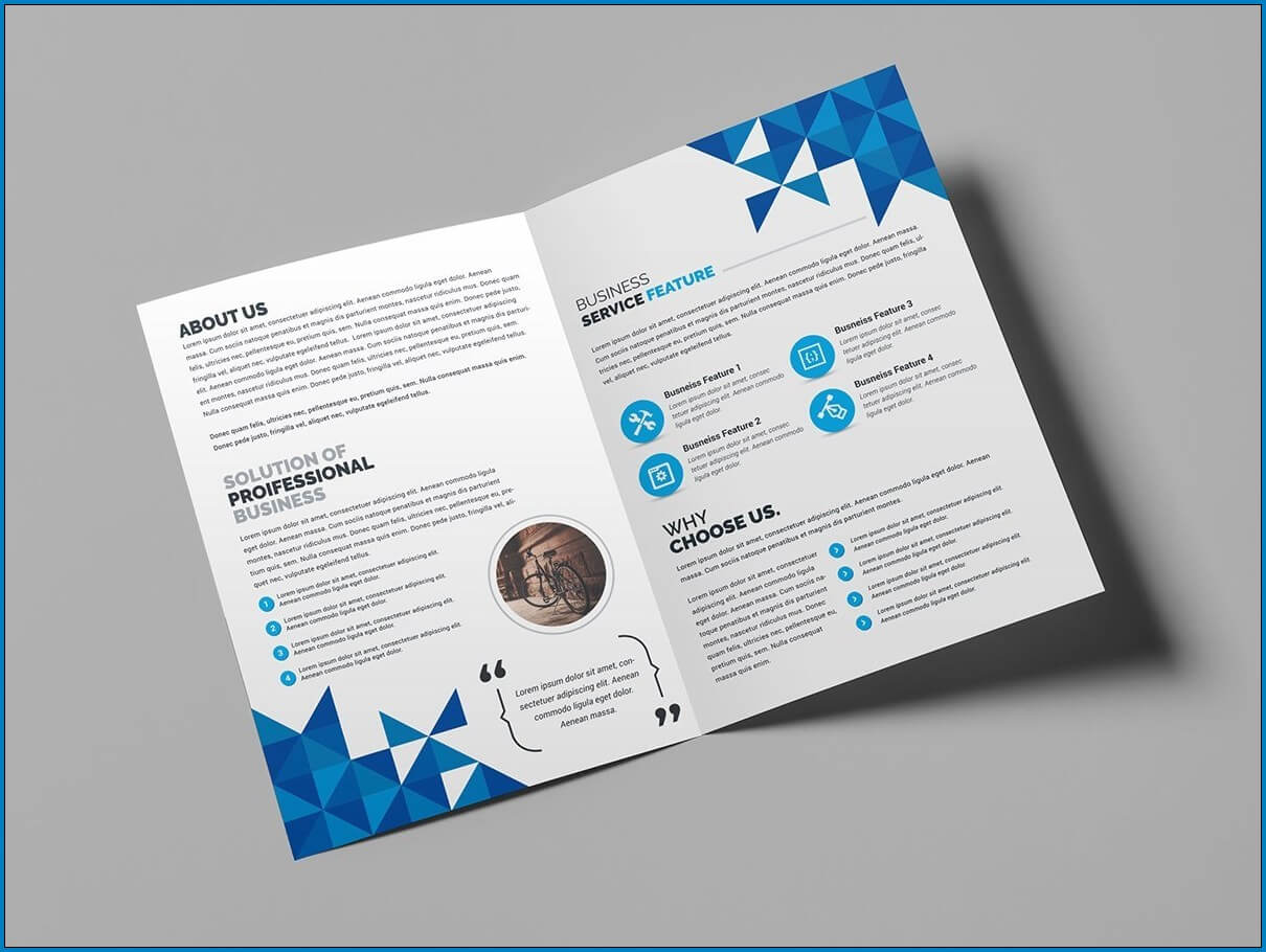 √ Free Printable Bi Fold Brochure Template | Templateral Inside 2 Fold Brochure Template Free