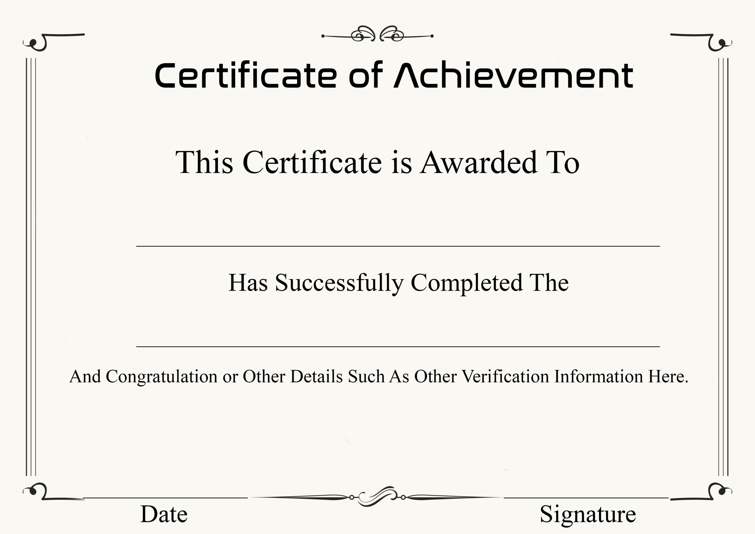 ❤️ Free Sample Certificate Of Achievement Template❤️ Pertaining To Certificate Of Achievement Army Template