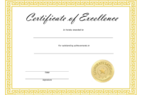 ❤️ Free Sample Certificate Of Excellence Templates❤️ with regard to Certificate Of Excellence Template Free Download