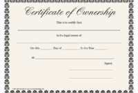 ❤️5+ Free Sample Of Certificate Of Ownership Form Template❤️ intended for Ownership Certificate Template