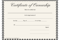 ❤️5+ Free Sample Of Certificate Of Ownership Form Template❤️ pertaining to Certificate Of Ownership Template