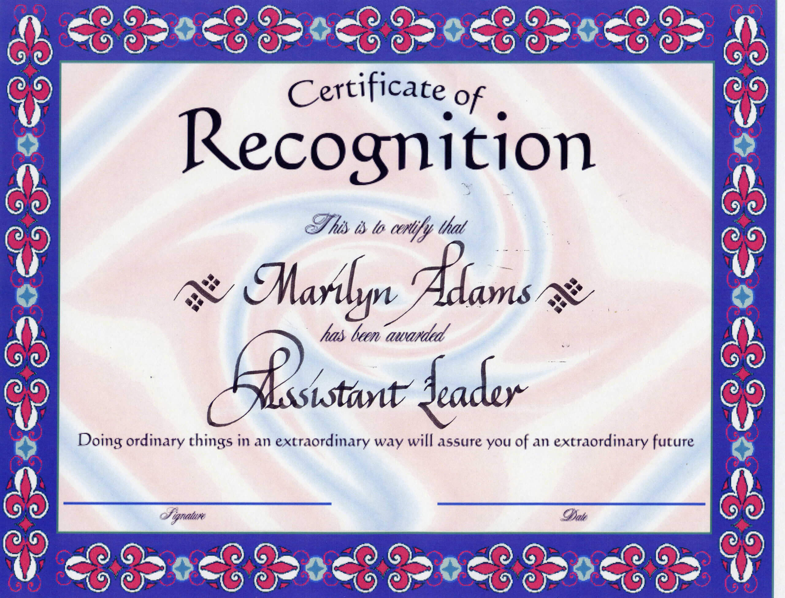 ❤️free Certificate Of Recognition Template Sample❤️ Inside Employee Recognition Certificates Templates Free