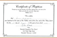 ❤️free Sample Certificate Of Baptism Form Template❤️ throughout Christian Baptism Certificate Template