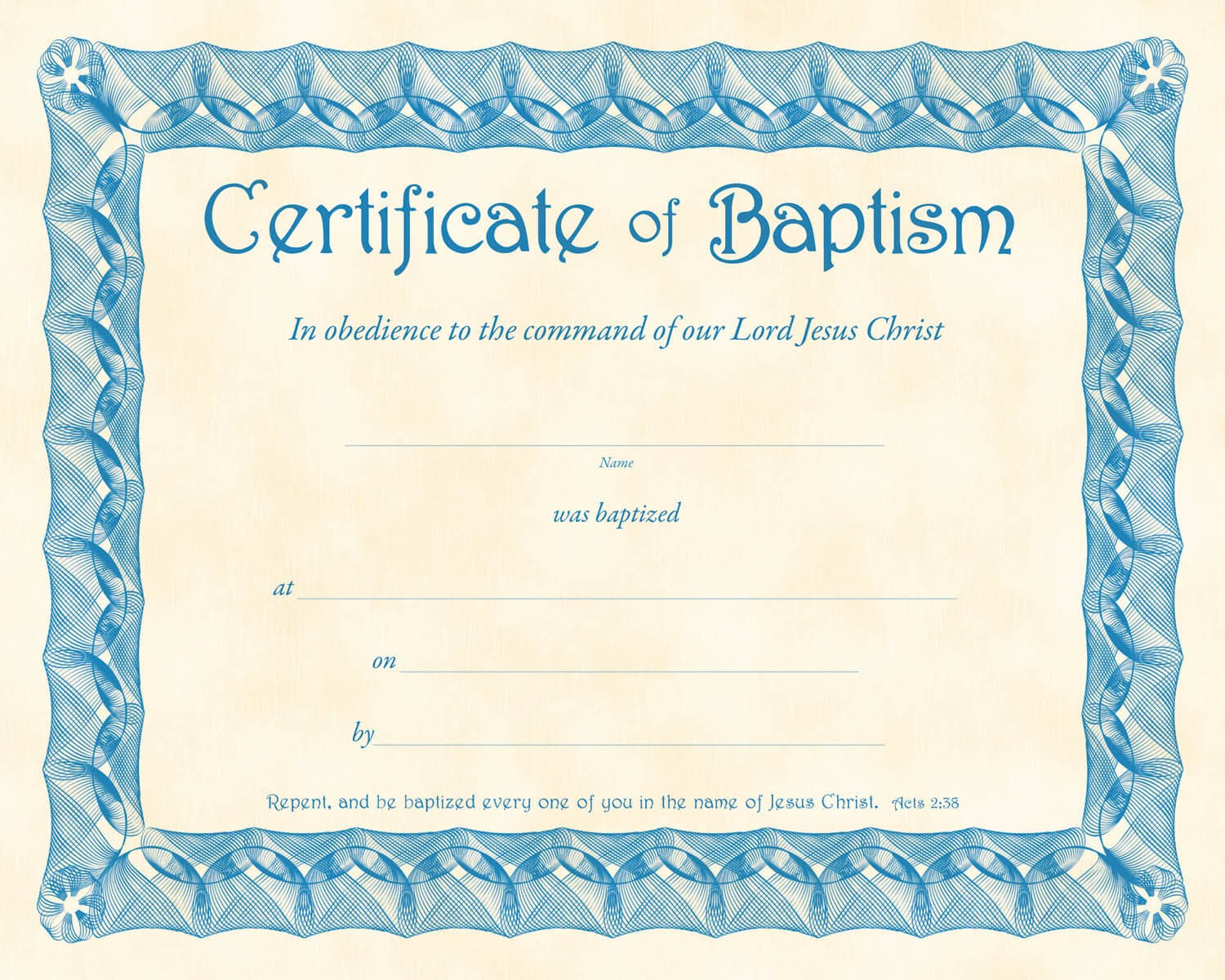 ❤️free Sample Certificate Of Baptism Form Template❤️ With Christian Baptism Certificate Template