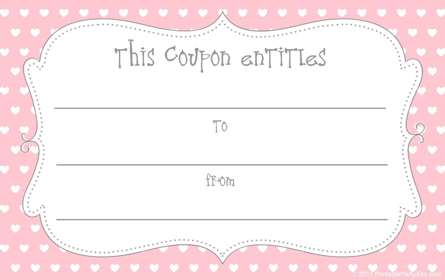 Early Play Templates: Free Gift Coupon Templates To Print Pertaining To Fillable Gift Certificate Template Free