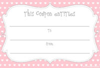 Early Play Templates: Free Gift Coupon Templates To Print within Dinner Certificate Template Free