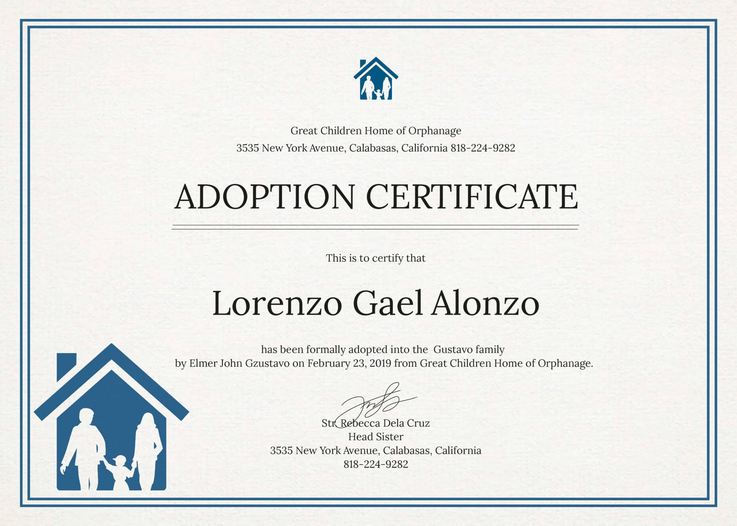 Editable Adoption Certificate New Christening Certificate In Adoption Certificate Template