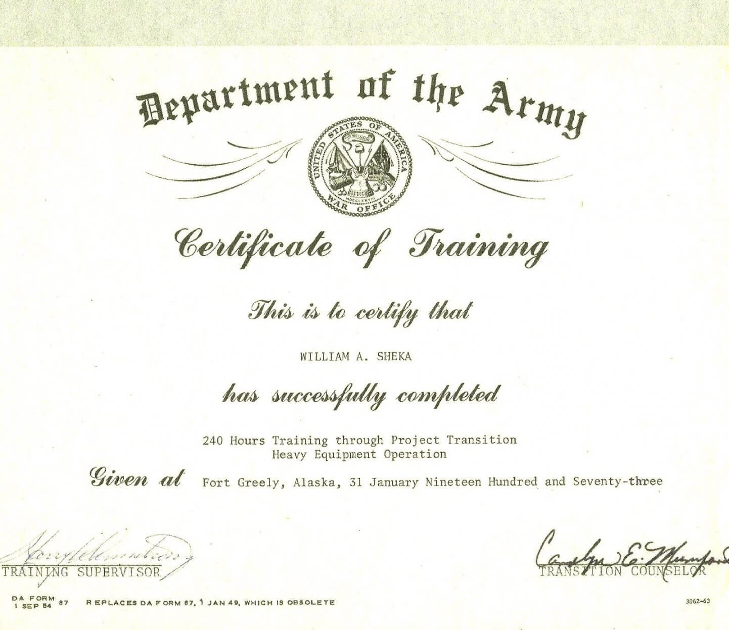 Editable Army Certificate Of Training Template With Regard To Army Certificate Of Completion Template