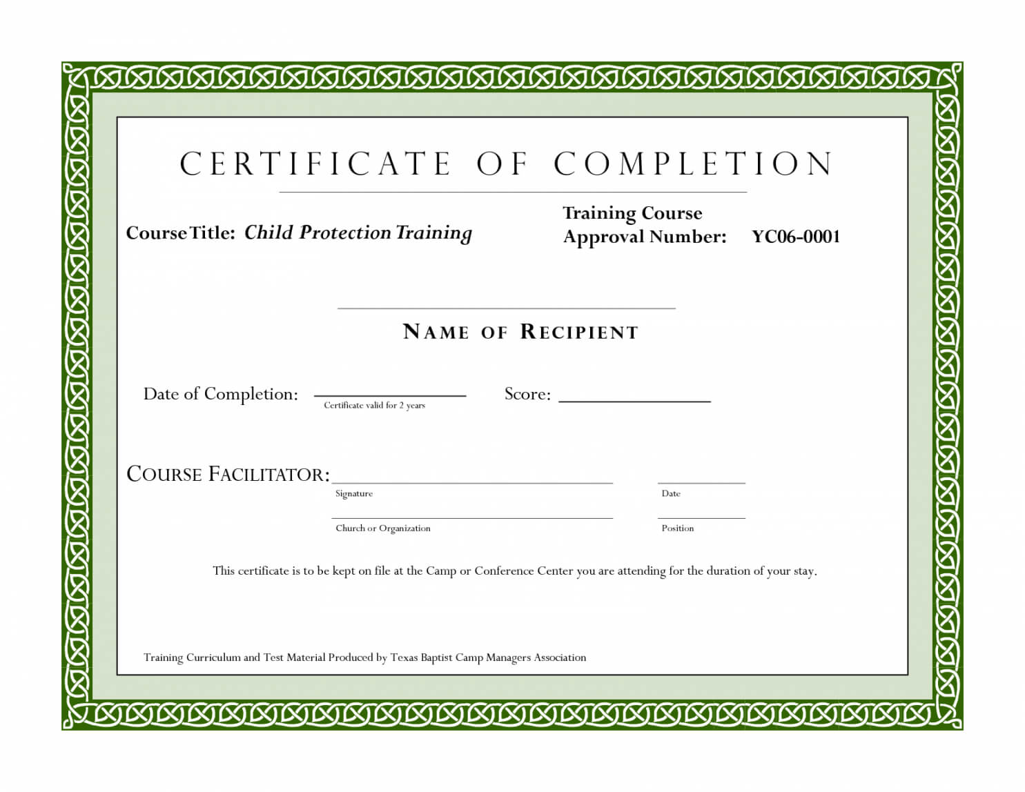 Editable Course Completion Certificate Template Certificate Regarding Continuing Education Certificate Template