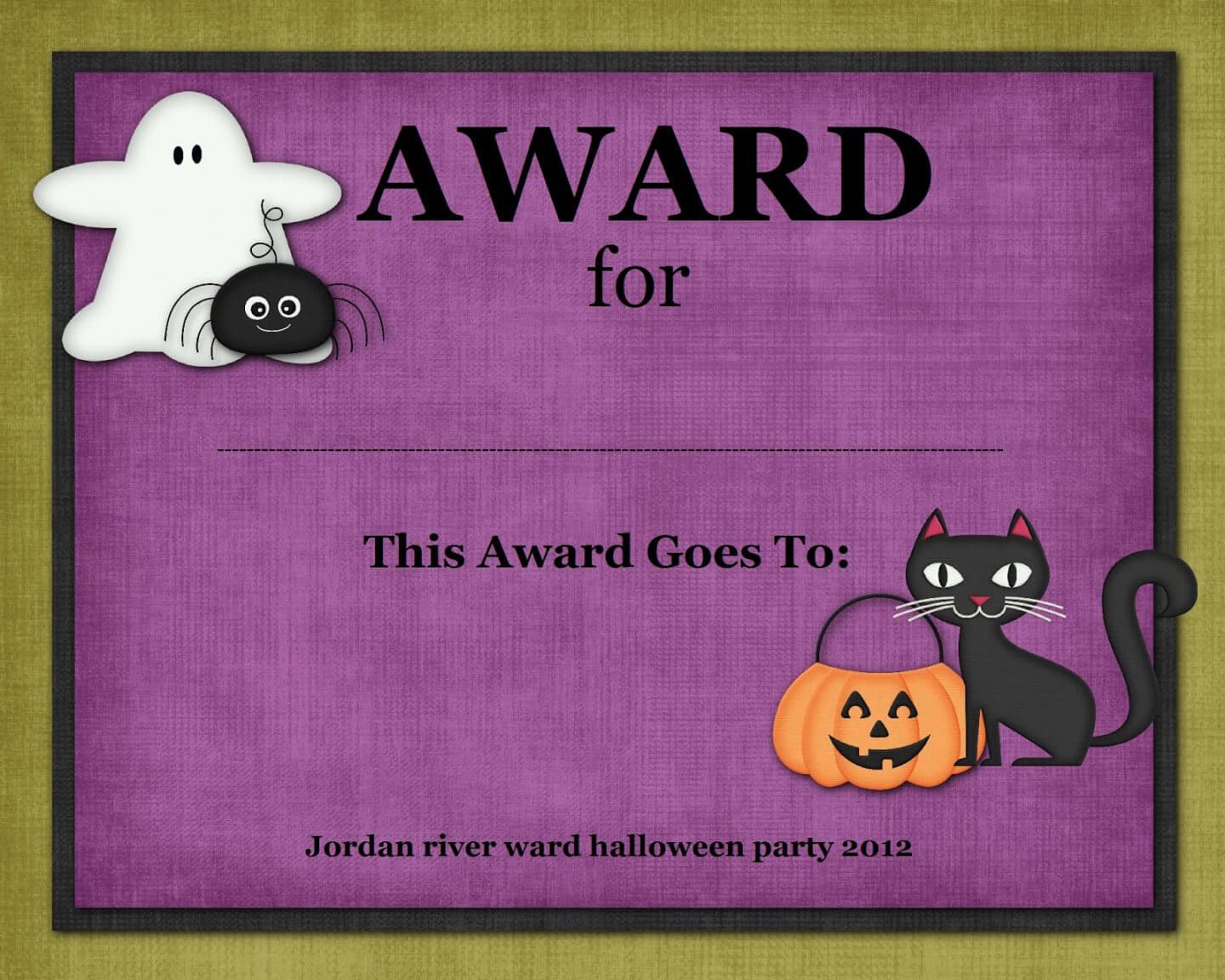 Editable Halloween Costume Awards Hashtag Bg Costume Contest Throughout Halloween Costume Certificate Template