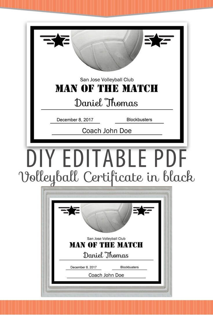 Editable Pdf Sports Team Softball Certificate Diy Award Pertaining To Free Softball Certificate Templates