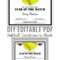 Editable Pdf Sports Team Softball Certificate Diy Award with Softball Award Certificate Template