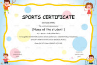 Editable Sports Day Certificate Template inside Athletic Certificate Template