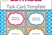 Editable Task Card Templates - Bkb Resources with Task Cards Template