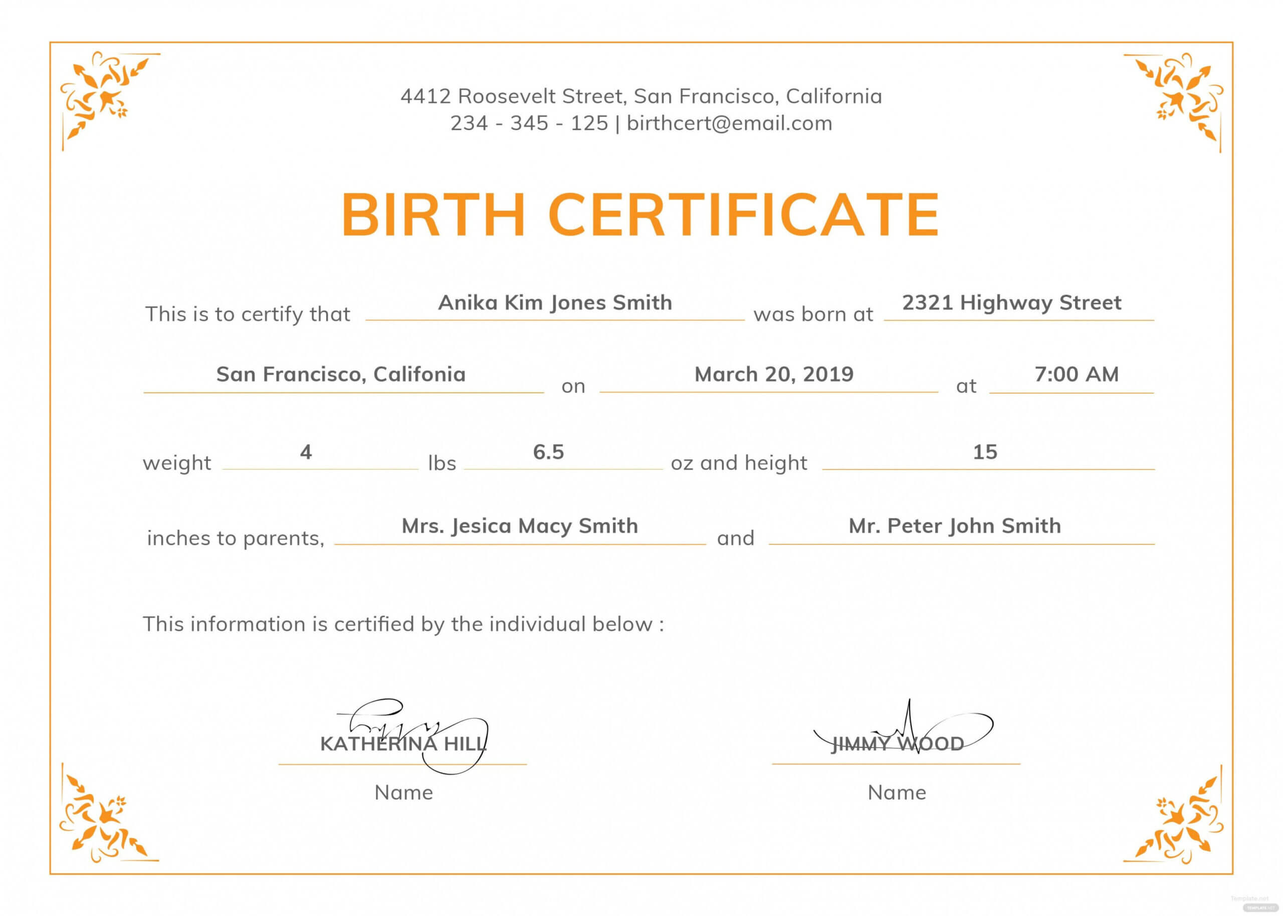 Editable Template For Birth Certificate Macopalmexco Within Editable Birth Certificate Template