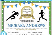 Editable Track &amp; Field Award Certificates, Instant Download for Track And Field Certificate Templates Free