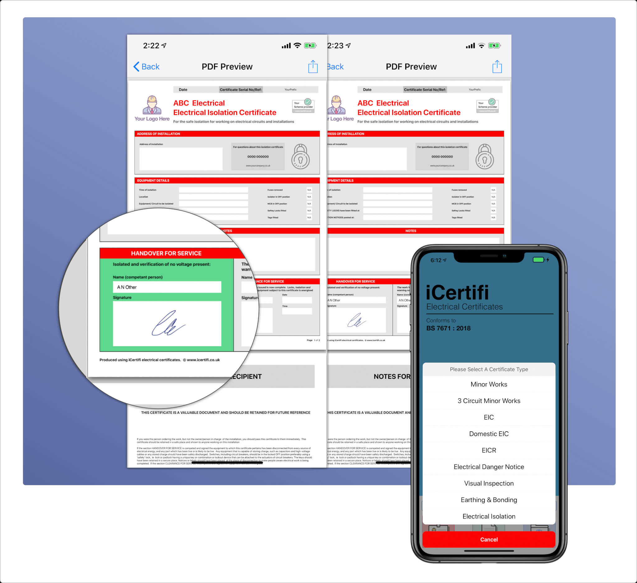 Electrical Isolation Certificate | Send Unlimited Pertaining To Electrical Isolation Certificate Template