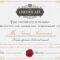 Elegant Certificate Template Design With Border, Sealing Wax.. With Regard To Certificate Template Size