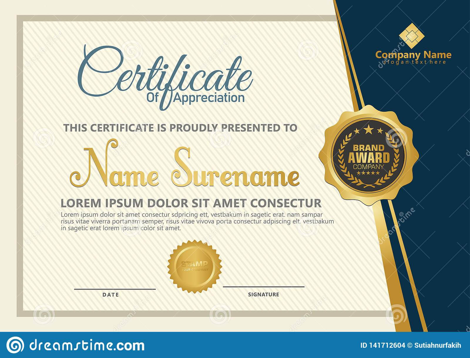 Elegant Certificate Template Vector With Luxury And Modern Within Elegant Certificate Templates Free