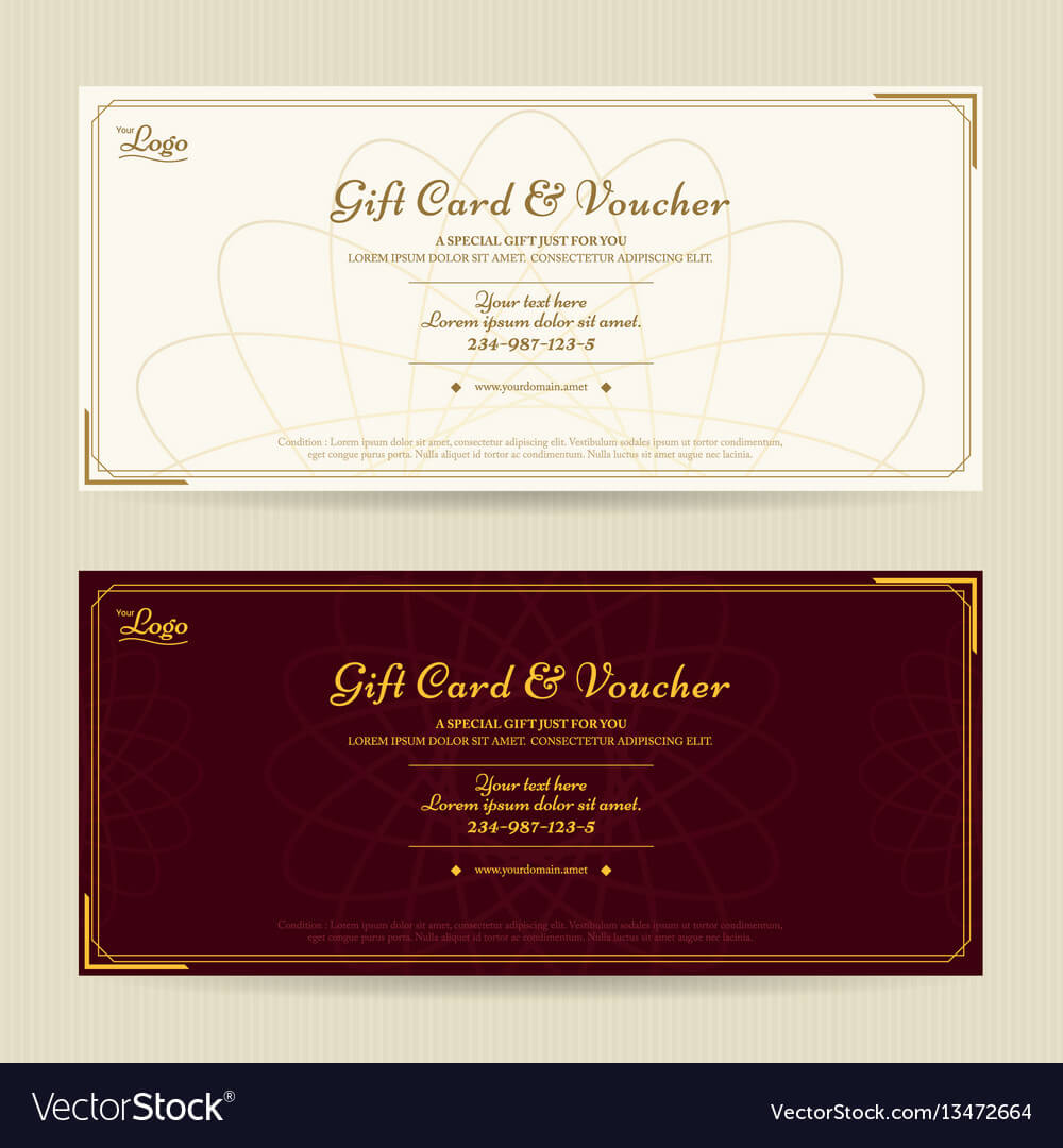 Elegant Gift Voucher Or Gift Card Template Throughout Elegant Gift Certificate Template