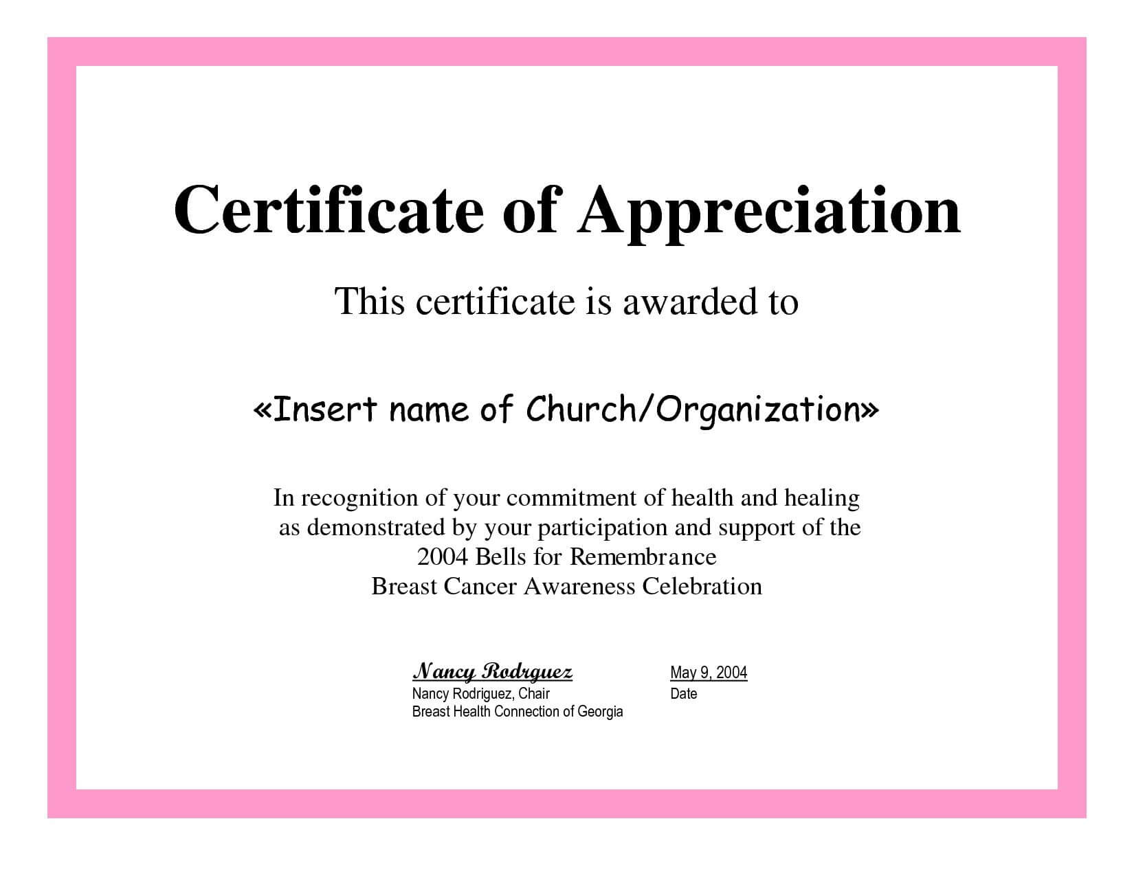 Employee Appreciation Certificate Template Free Recognition Inside Army Certificate Of Achievement Template